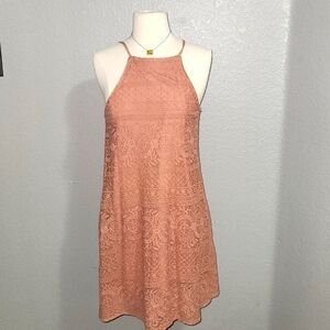 Altar'd State  Lace Slip Dress  Peach Color Size Small Easter